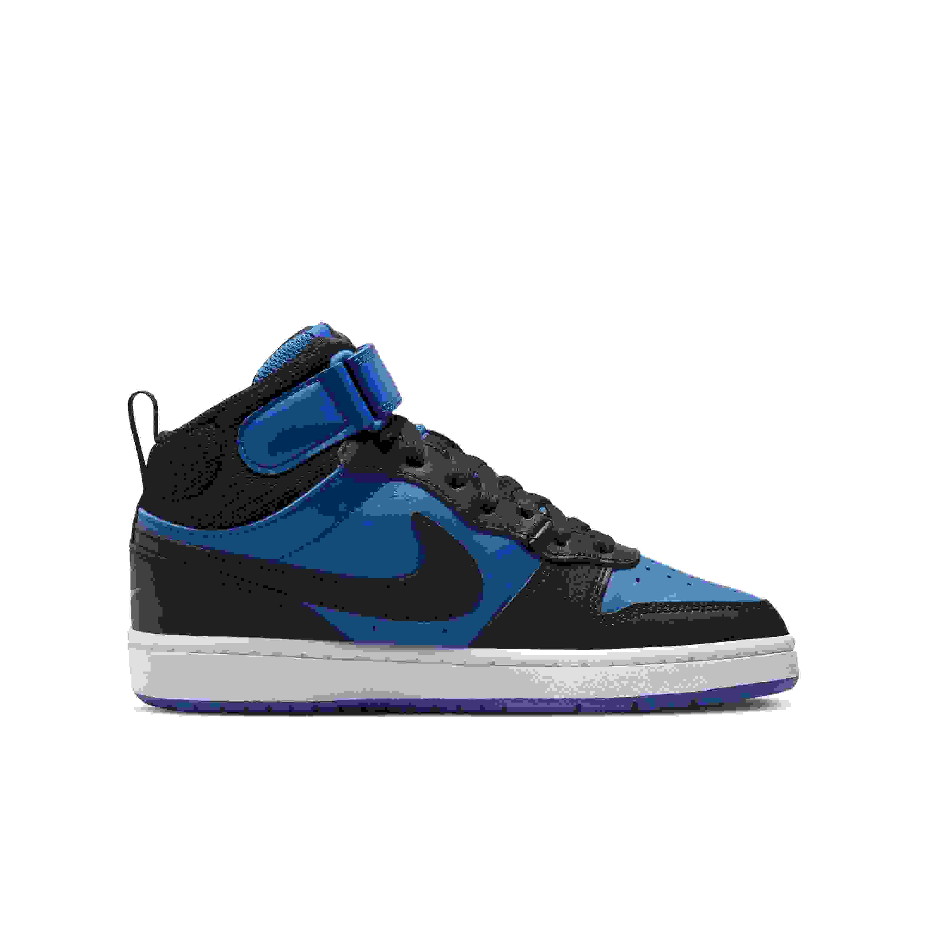 Nike Court Borough Mid 2 Grade School Boys' "Game Royal/White/Black" Shoe